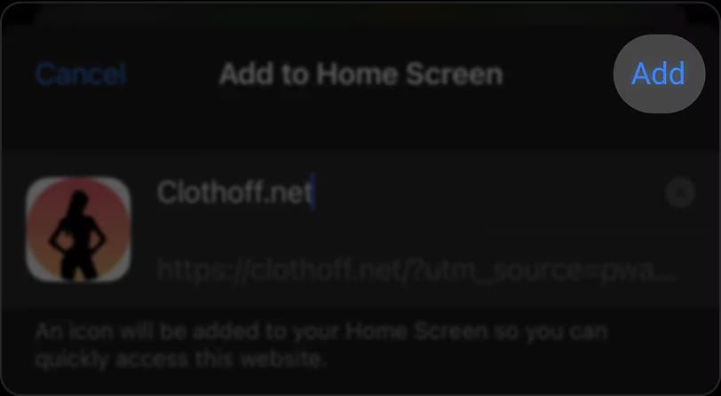 iOS版Clothoff.infoアプリをダウンロード